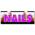 Signmission NAILS DECAL sticker nail salon manicure spa manicurist pedicure hair parlor, D-12 Nails D-12 Nails